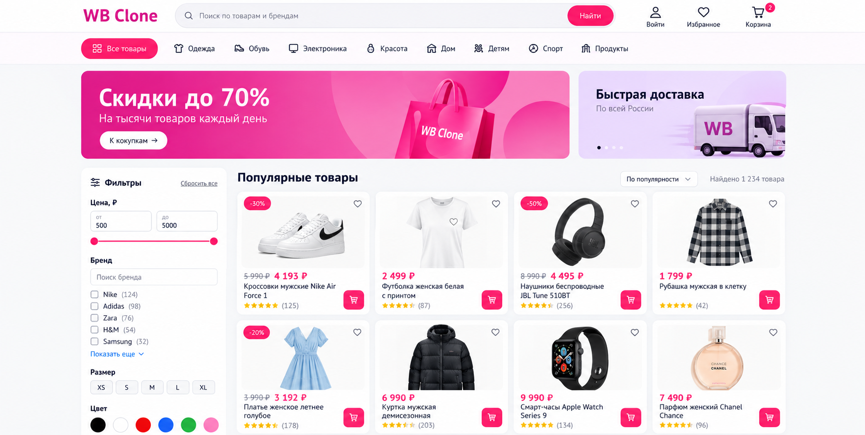 Клон маркетплейса