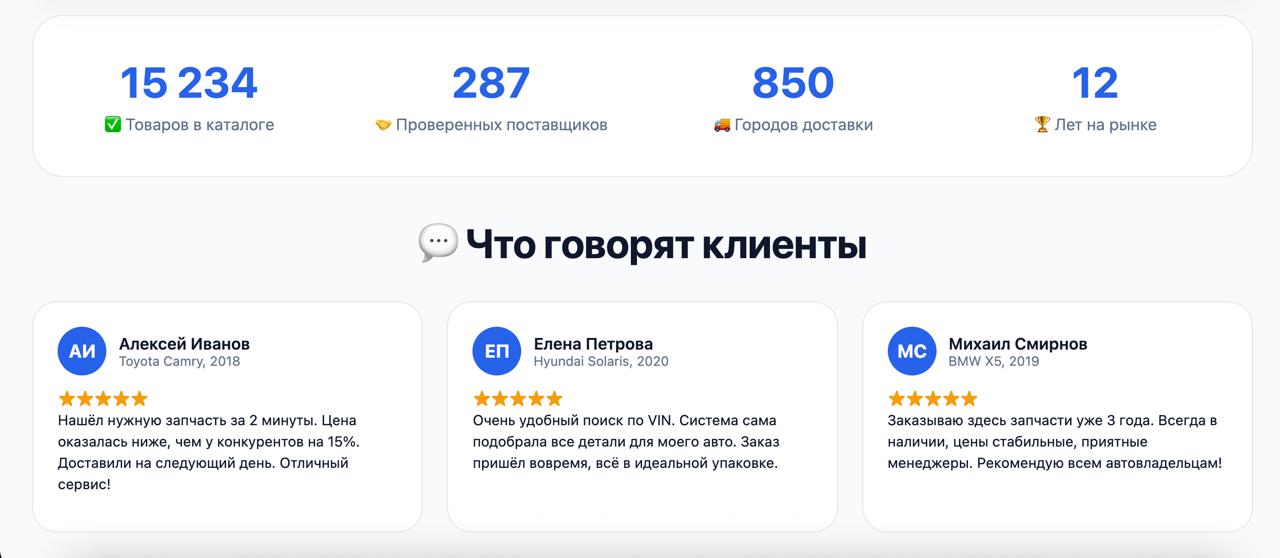 Интернет-магазин автозапчастей с агрегацией цен от 5 поставщиков — фото 5