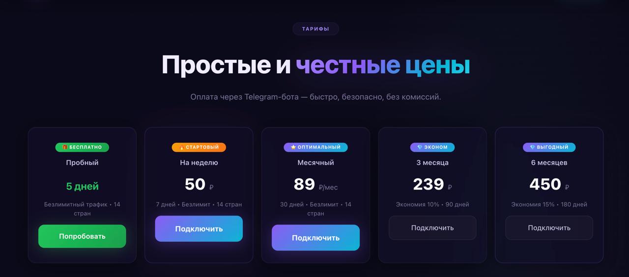 Разработал современный лендинг для VPN-сервиса с собственным ядром. — фото 8